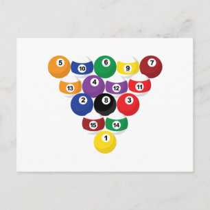 Rack of Pool Balls Postcard