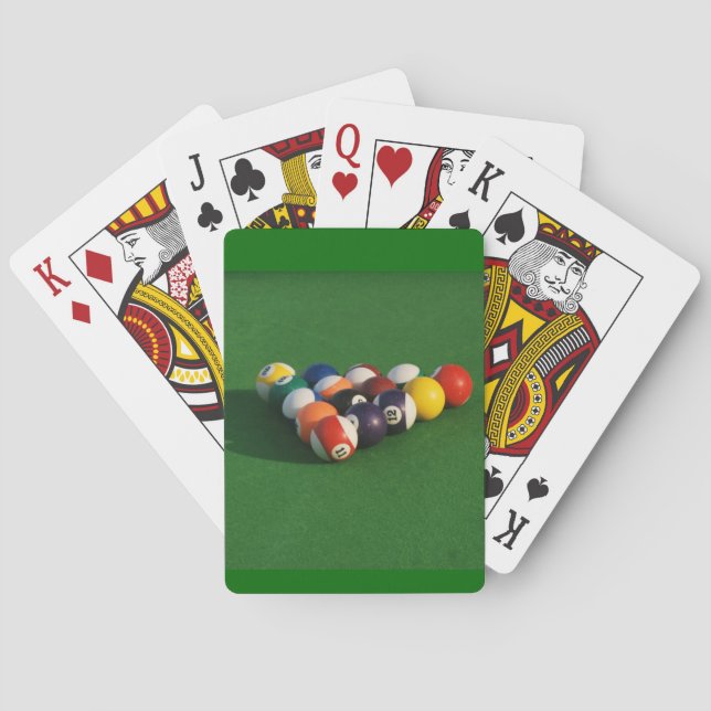 Racked Pool Balls Playing Cards (Back)