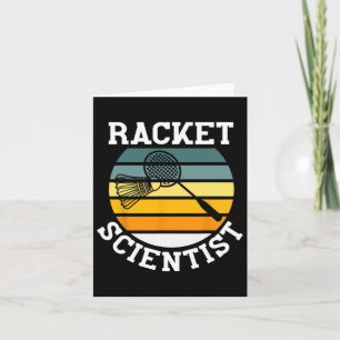 Racket Scientist Funny Retro Vintage Style Badmint Card