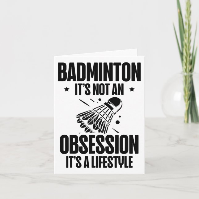 Racket Scientist Shuttle Badminton Player  Card (Front)