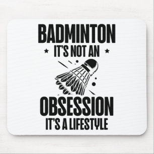 Racket Scientist Shuttle Badminton Player Mouse Mat
