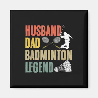 Racket Shuttle Sport Hobby Husband Dad Badminton L Magnet