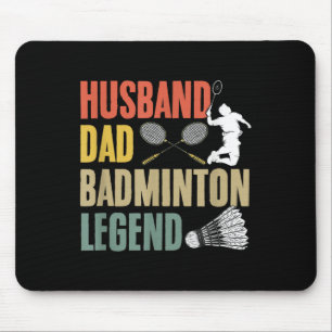 Racket Shuttle Sport Hobby Husband Dad Badminton L Mouse Mat