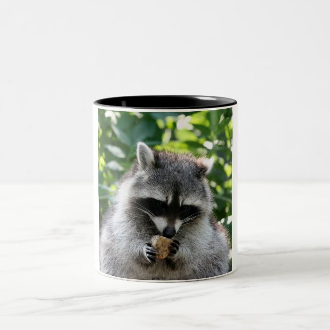 Racoon 004 Two-Tone coffee mug (Center)