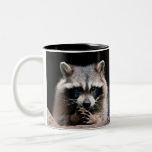 Racoon 004 Two-Tone coffee mug