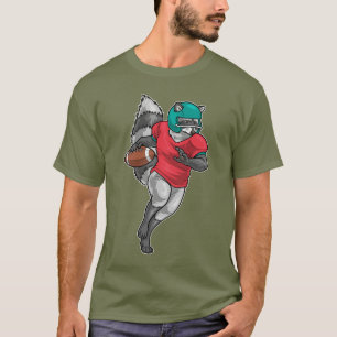 Racoon American Football Sports T-Shirt