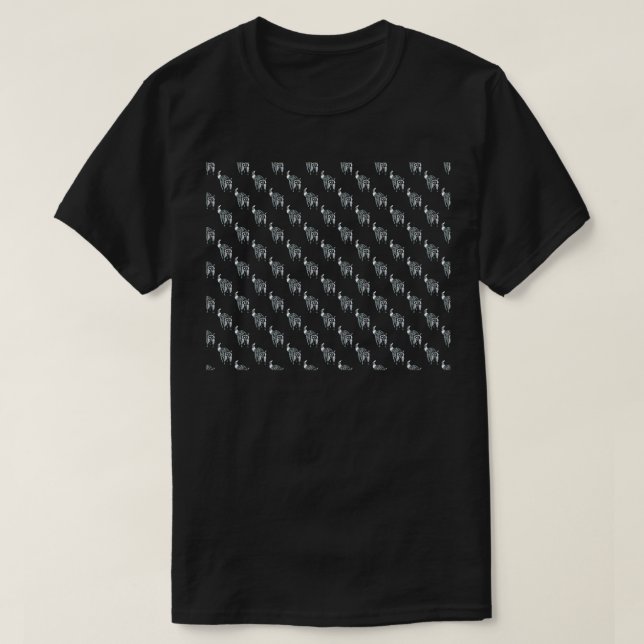 Racoon Angry Pattern T-Shirt (Design Front)
