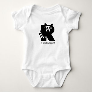 Racoon Animal Alphabet Baby Bodysuit