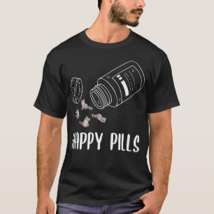 Racoon Animal Lover Funny Happy Pills T-Shirt