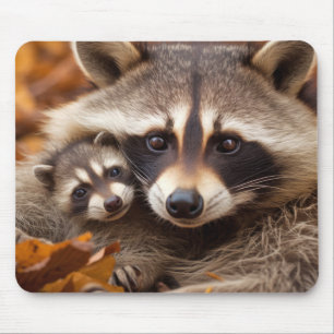 Racoon Animal Wild Beauty Freedom Wilderness Art Mouse Mat