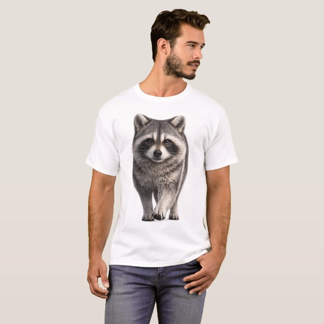 Racoon Approaching T-Shirt (Front Full)