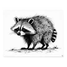 Racoon - Archival Art Print