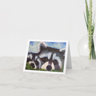 racoon art blank notecards