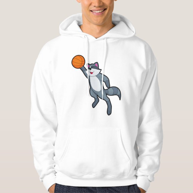 Racoon as Basketball player with Basketball Hoodie (Front)