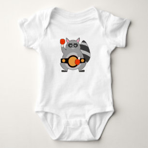 Racoon as Boxing champ with Belt Baby Bodysuit