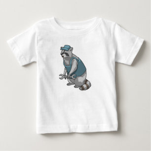 Racoon as Craftsman with Wrench Baby T-Shirt