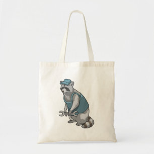 Racoon as Craftsman with Wrench Tote Bag