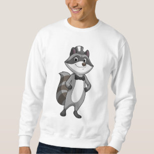 Racoon as Groom with Tie Sweatshirt