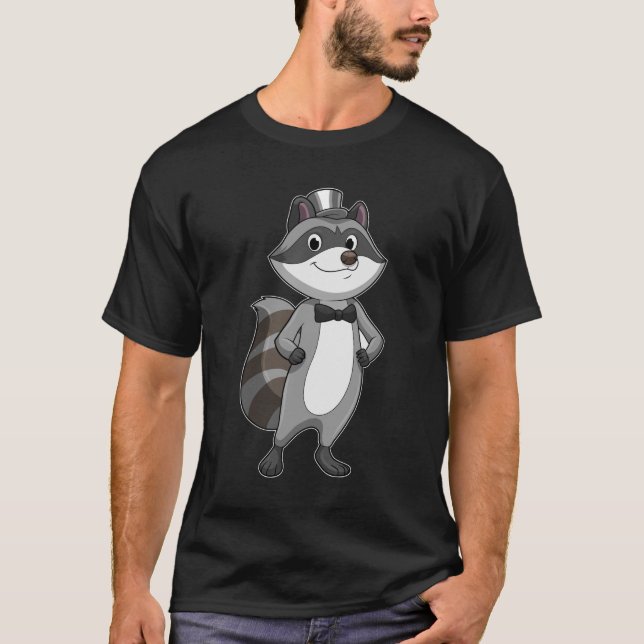 Racoon as Groom with Tie T-Shirt (Front)