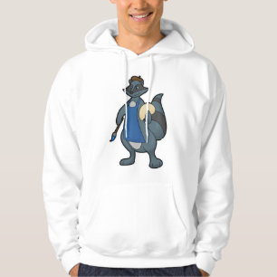 Racoon as Painter with Paintbrush Hoodie