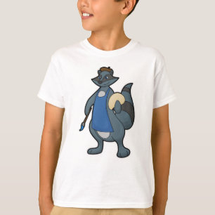 Racoon as Painter with Paintbrush T-Shirt