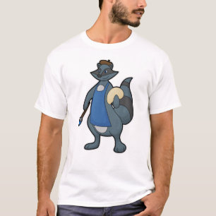 Racoon as Painter with Paintbrush T-Shirt