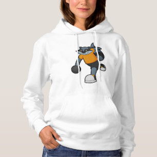 Racoon at Bowling with Bowling ball Hoodie