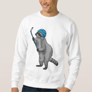 Racoon at Ice hockey with Ice hockey stick Sweatshirt