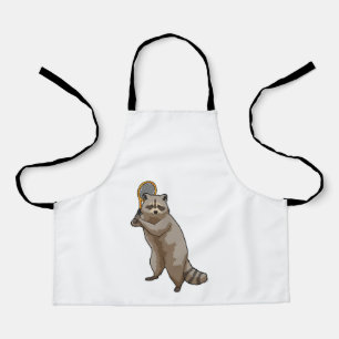 Racoon at Tennis with Tennis racket Apron