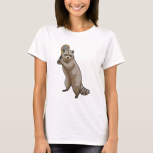 Racoon at Tennis with Tennis racket T-Shirt