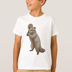 Racoon at Tennis with Tennis racket T-Shirt