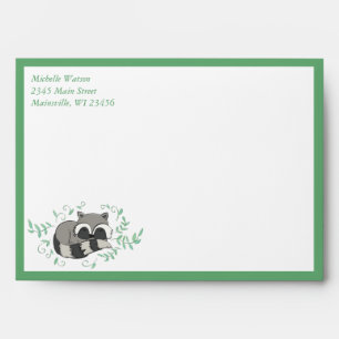 Racoon Baby Shower Woodland Animals Envelope