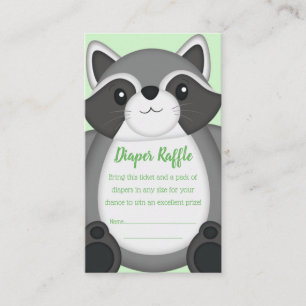 Racoon Baby Shower Woodland Enclosure Card
