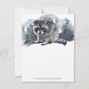 Racoon Baby Watercolor Scenery Note Card