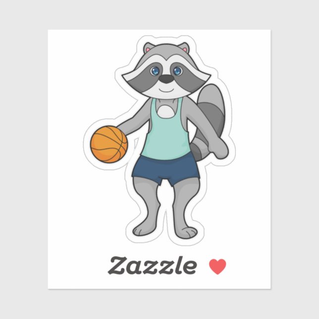 Racoon Basketball player Basketball (Sheet)