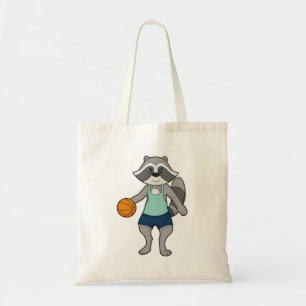 Racoon Basketball player Basketball Tote Bag