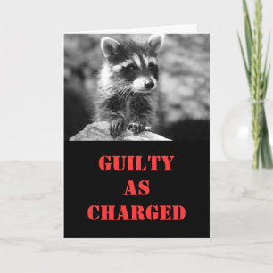 Racoon Belated Birthday Card