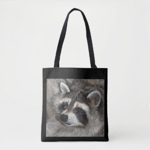 Racoon big Tote. Blossom the Wild Racoon Momma Tote Bag