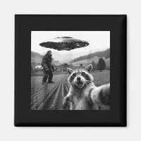Racoon Bigfoot Selfie Ufo Funny Racoon Alien Bigfo