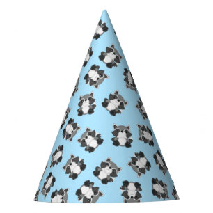 Racoon Birthday Party Blue Party Hat