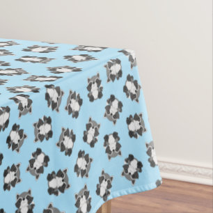 Racoon Birthday Party Blue Tablecloth