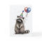 Racoon Birthday Party Folded Greeting Card