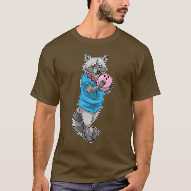 Racoon Bowling Bowling ball T-Shirt (Front)