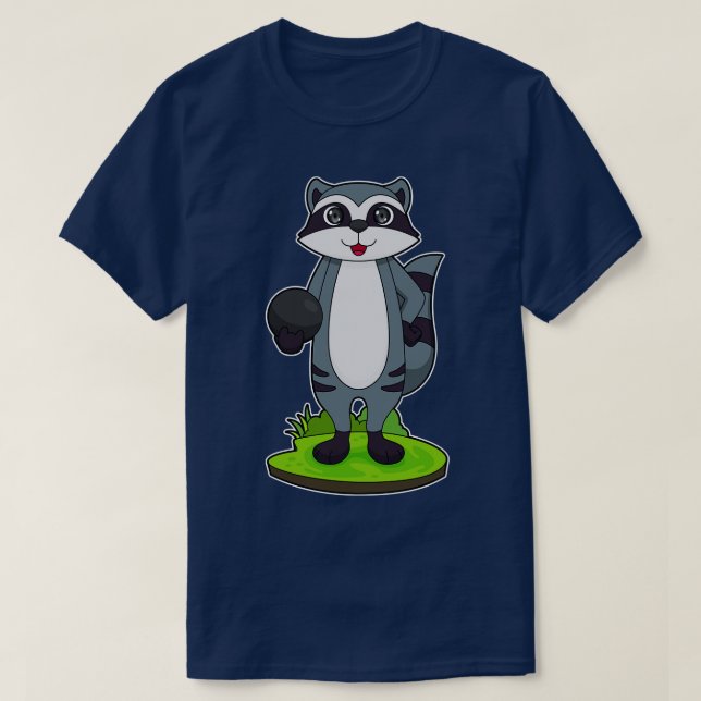 Racoon Bowling Bowling ball T-Shirt (Design Front)