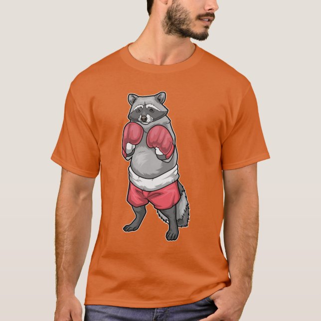 Racoon Boxer Boxing gloves Boxing T-Shirt (Front)