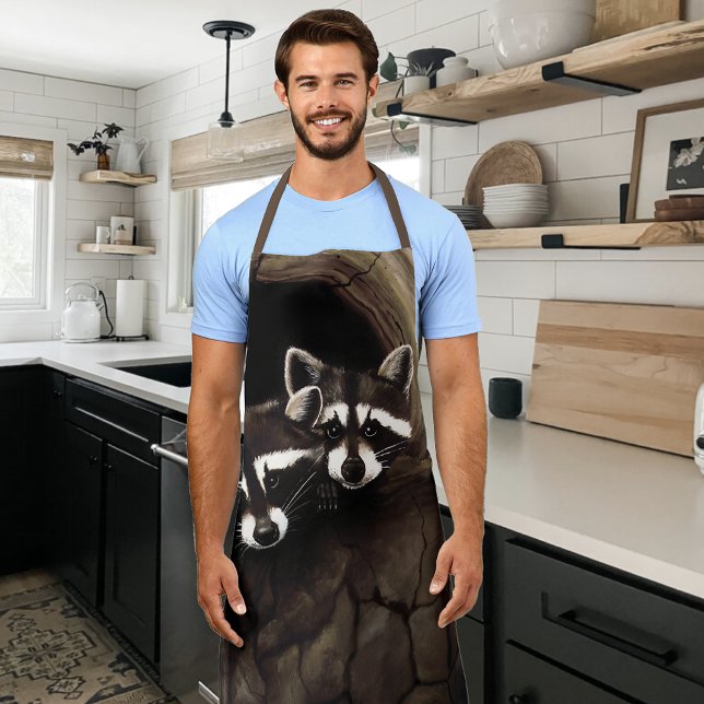 Racoon Brown Cute Tree Apron (Creator Uploaded)
