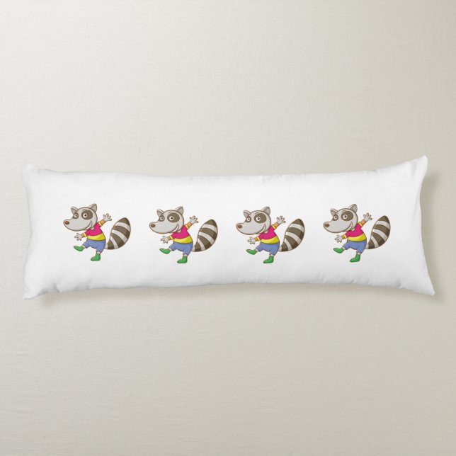 Racoon cartoon body cushion (Back)