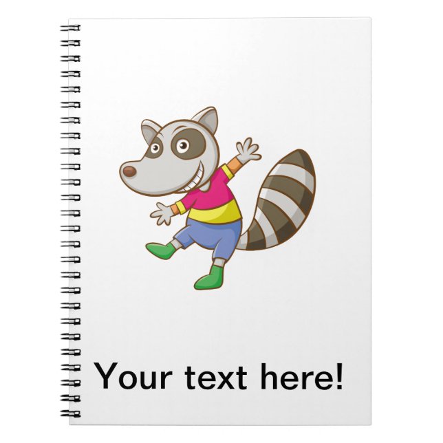 Racoon cartoon notebook (Front)