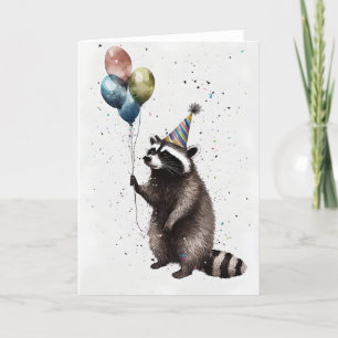 Racoon Celebration Greeting Card