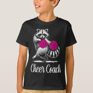 Racoon Cheer Coach Funny Cheerleader Cheerleading T-Shirt
